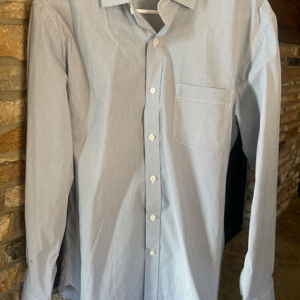 J. Crew Light Blue Pinstripe Dress Shirt